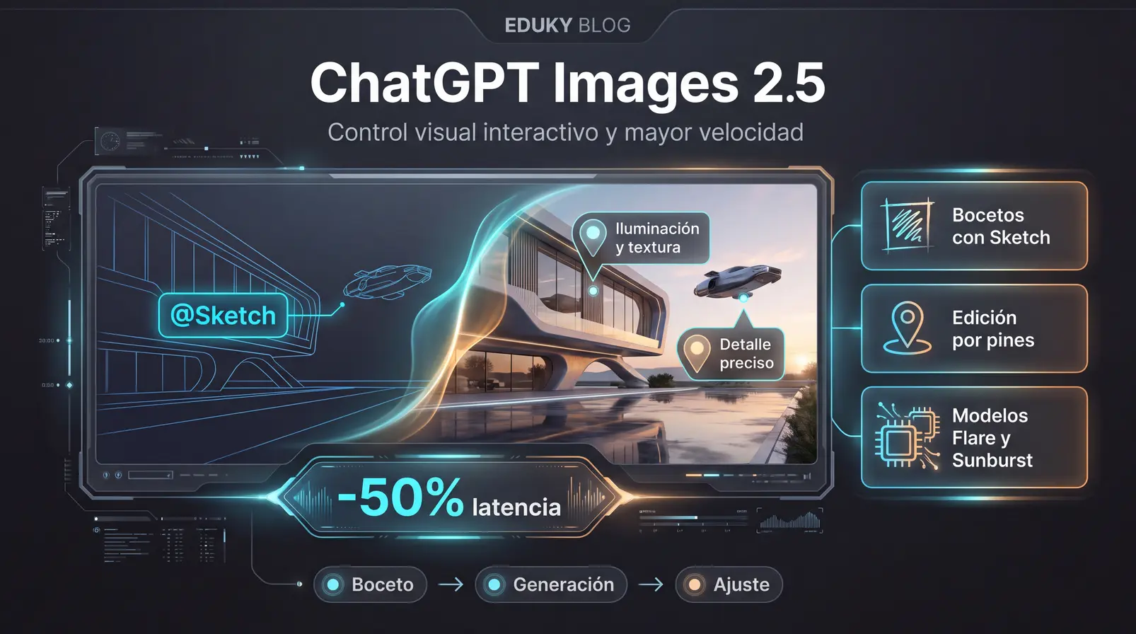 OpenAI lanza ChatGPT Images 2.5: bocetos con Sketch, edición con comentarios y APIs Flare y Sunburst