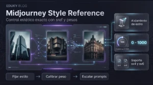 Consistencia de estilo en Midjourney: Guía definitiva del parámetro --sref, códigos y pesos