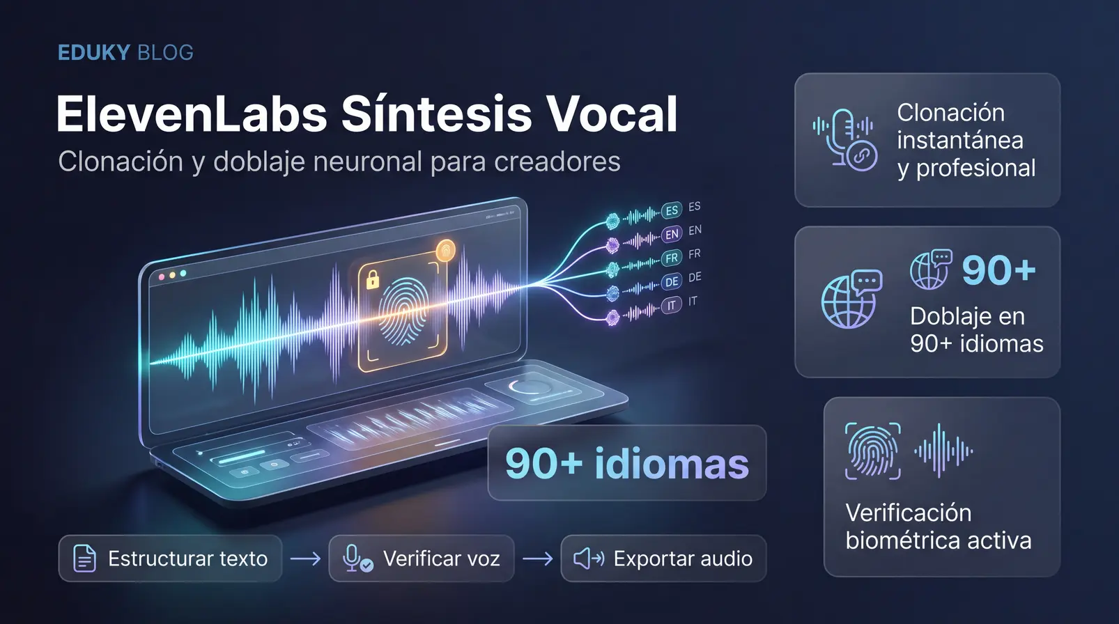 ElevenLabs: Clonación de voz, doblaje IA y síntesis vocal para creadores y docentes