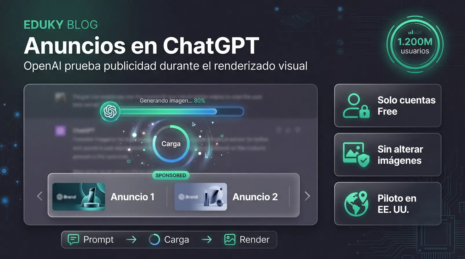 OpenAI prueba publicidad visual en ChatGPT durante la generación de imágenes